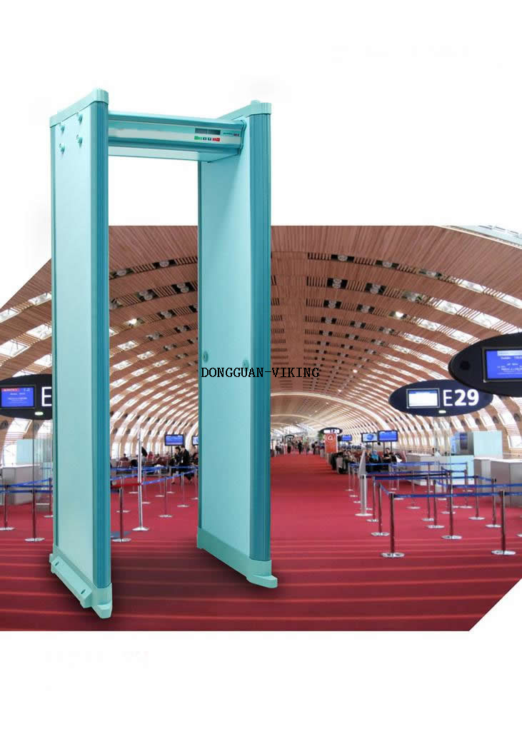 standing walk through metal detectors security screening from China